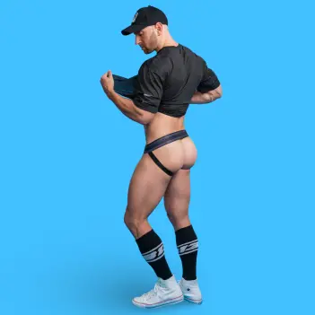 Jockstrap Dark Pup CB13, emblèmes pup relief | Dark-Ink
