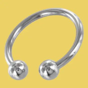Anneau de gland DARKLINE Ze Horseshoe, acier 6 mm | Dark-Ink