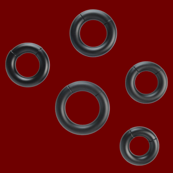 ZE DON – Ball Stretcher / Cockring Magnético Black Edition – Acero Inoxidable | Dark-Ink