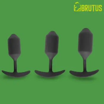 BRUTUS Weighted Diamond Analplug, Metallkern, 3 Größen | Dark-Ink