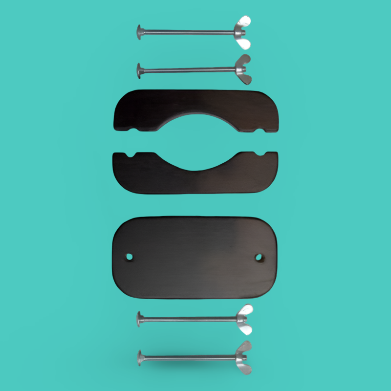 Ball buster testicle vice black wood