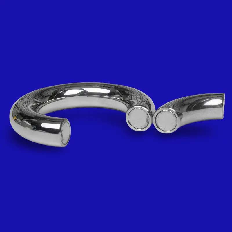 DARKLINE ZE DON Magnetic Ball Stretcher Cockring, Steel | Dark-Ink