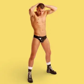 FIST UK Jockstrap Gummi-Logo vorne und hinten, 65 mm Bund | Dark-Ink