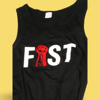 FIST UK Skyhi Cotton Tank Top, Fetish Brand | Dark-Ink