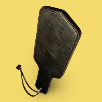 FIST UK Leather Paddle, Double-Layer, 8.5 x 33 cm Surface | Dark-Ink