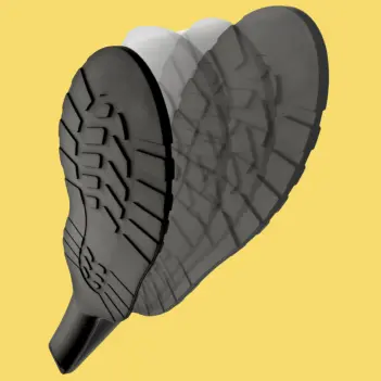 FIST UK Skyhi Boot-Shaped Leather Paddle, BDSM Impact | Dark-Ink