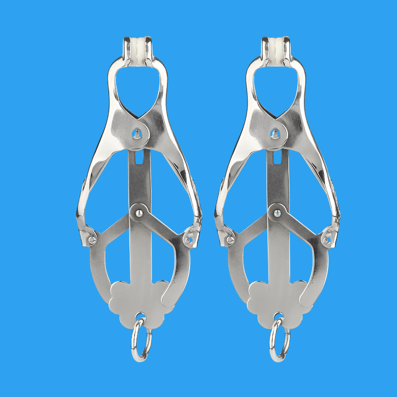Squeezer Teaser Clover Nipple Clamps avec Anneau – Acier Inoxydable – Paire