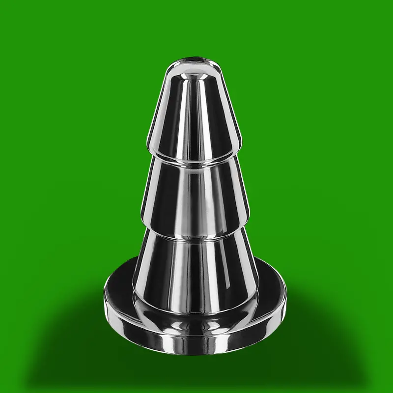 DARKLINE Stimulator Analplug Edelstahl, gestufte Konusform | Dark-Ink