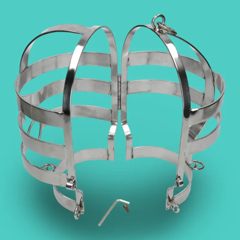 DARKLINE Stainless Steel Head Cage with Mouth Opening | Dark-Ink