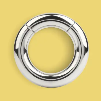 DARKLINE ZE DON Magnetic Ball Stretcher Cockring, Steel | Dark-Ink