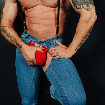 CB13 Terry Denim Chaps, offener Rücken und Schritt | Dark-Ink