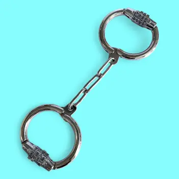 DARKLINE Bondage Handcuffs, stainless steel, 4-digit lock | Dark-Ink