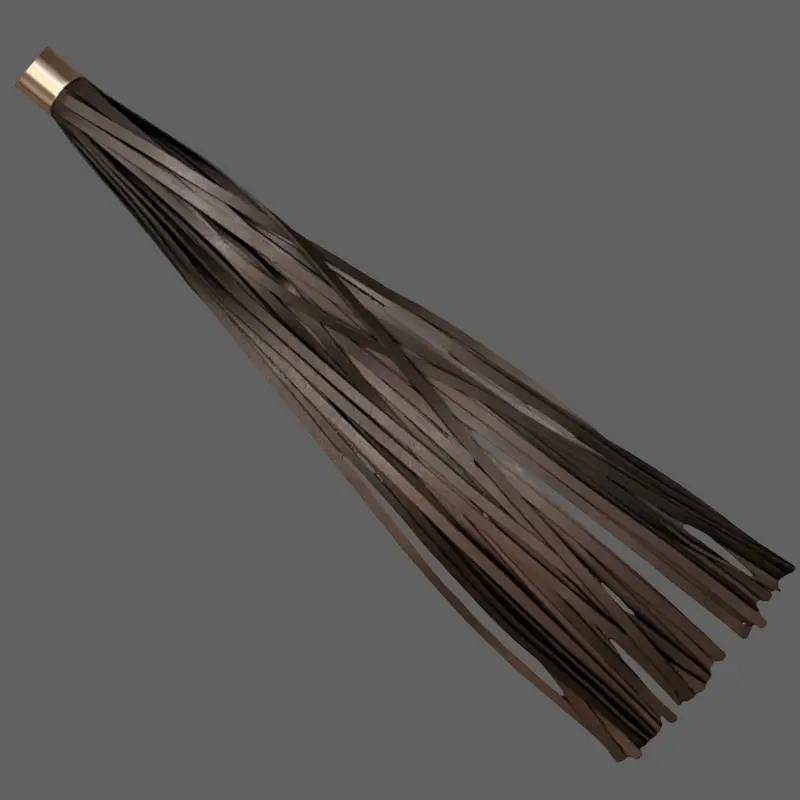 DARKLINE Brutal Love Flogger, Stahlgriff, 36 Lederriemen | Dark-Ink