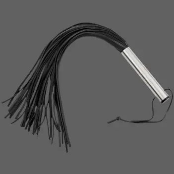 Flogger DARKLINE Brutal Love, acero macizo, 36 tiras cuero | Dark-Ink