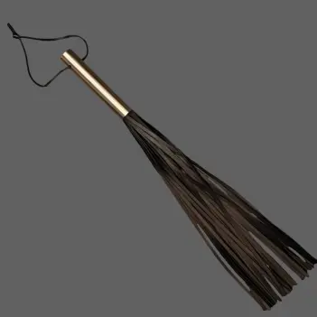 DARKLINE Brutal Love Flogger, Stahlgriff, 36 Lederriemen | Dark-Ink