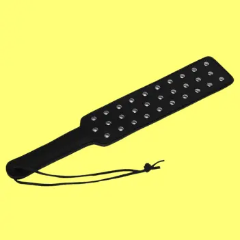 Leder Paddle DARKLINE, beidseitig genietet, komplett, 42 cm | Dark-Ink