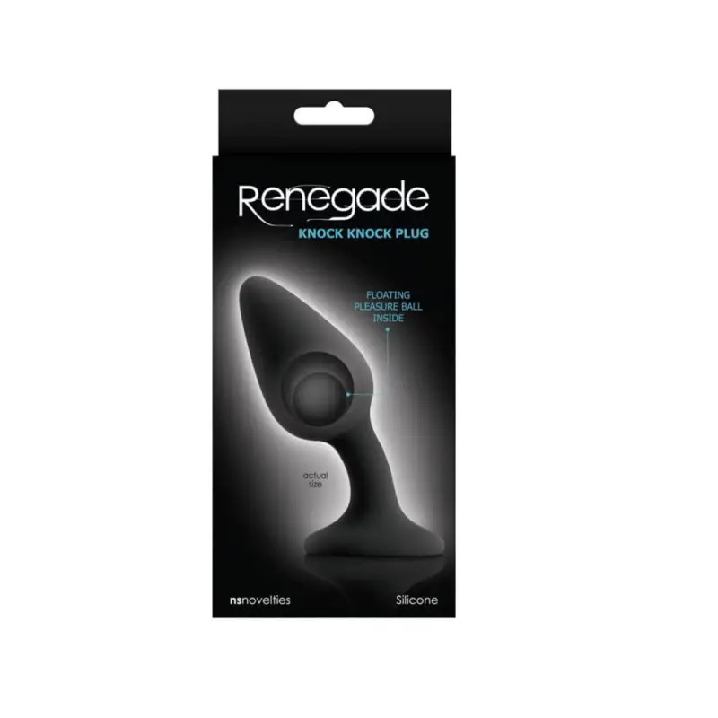 Plug anal Knock Knock Renegade, bola de acero libre | Dark-Ink