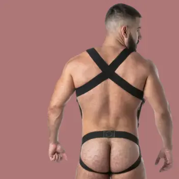 Locker Gear Rub It Harness, 5 cm Elastik, Bulldog-Umbau | Dark-Ink