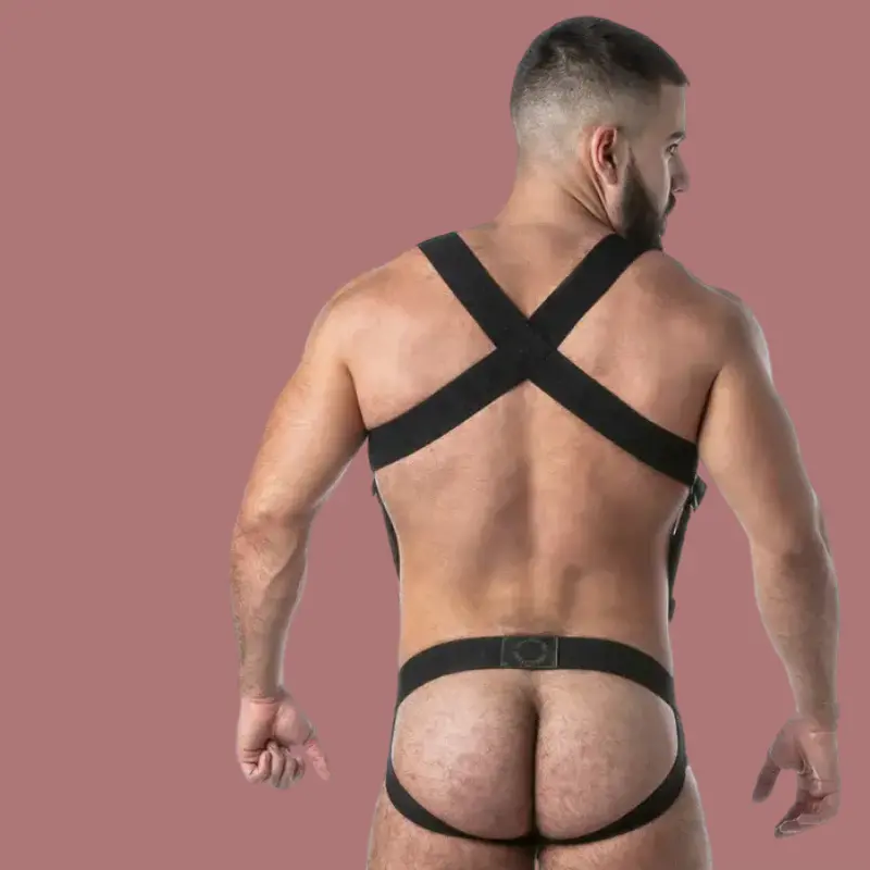 Locker Gear Rub It Harness, 5 cm Elastik, Bulldog-Umbau | Dark-Ink