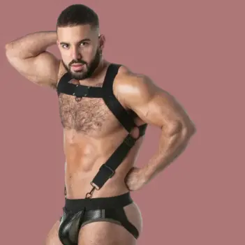 Locker Gear Rub It Body Harness, converts to Bulldog | Dark-Ink