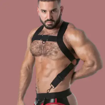 Locker Gear Rub It Harness, 5 cm Elastik, Bulldog-Umbau | Dark-Ink