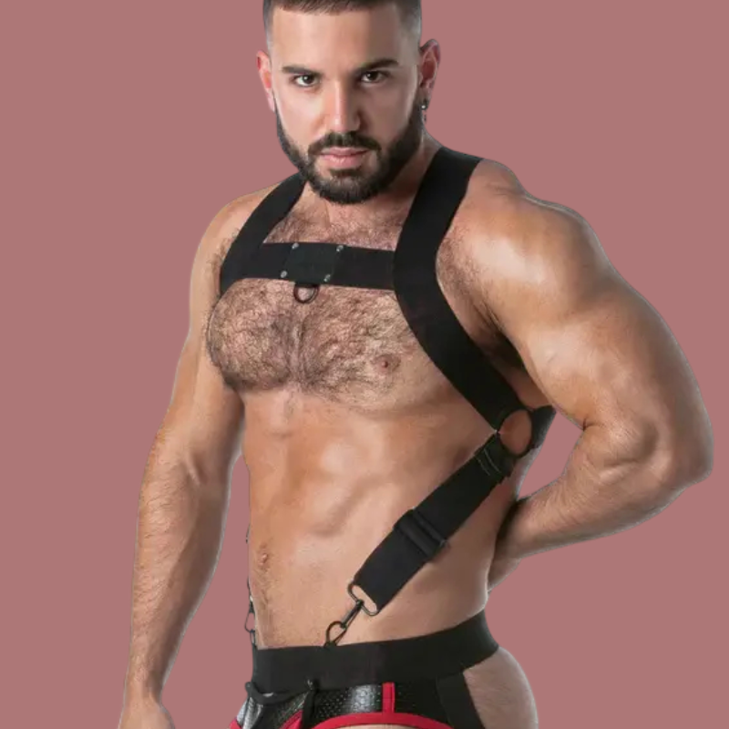 Rub it body strap harness
