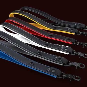 Leder-Kurzleine Hardline Mr S Leather, 11 Farben | Dark-Ink