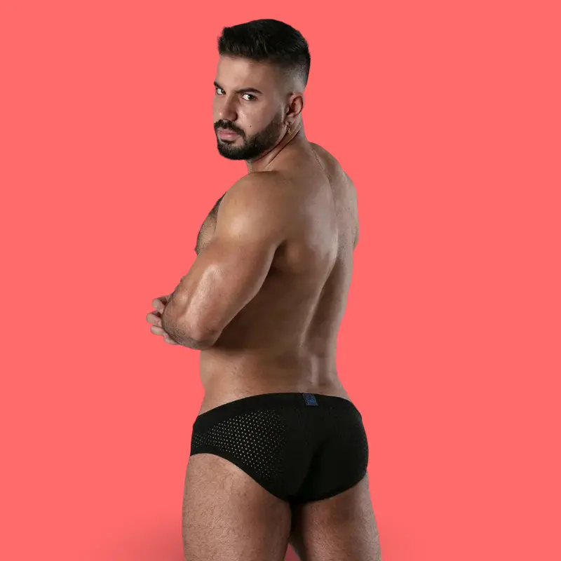 Locker Gear Darkroom Swim Brief, contrast front lining | Dark-Ink