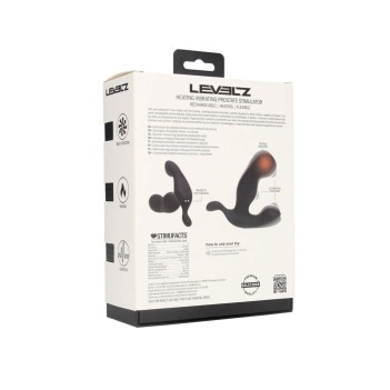 Heating and Vibrating Silicone Prostate Stimulator Black