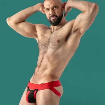 Locker Gear Open Access Jockstrap, removable pouch | Dark-Ink
