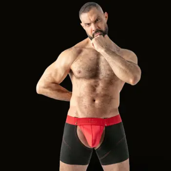 Locker Gear Open Access Chap Shorts, Cockring-Schlaufe | Dark-Ink