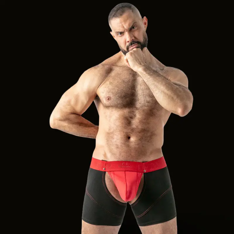 Locker Gear Open Access Chap Shorts, Cockring-Schlaufe | Dark-Ink