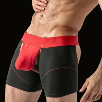 Locker Gear Open Access Chap Shorts, Cockring-Schlaufe | Dark-Ink