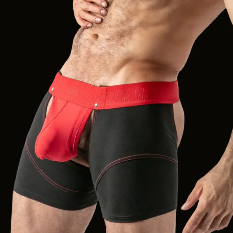Locker Gear Open Access Chap Shorts, Cockring-Schlaufe | Dark-Ink