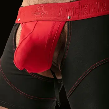 Locker Gear Open Access Chap Shorts, Cockring-Schlaufe | Dark-Ink