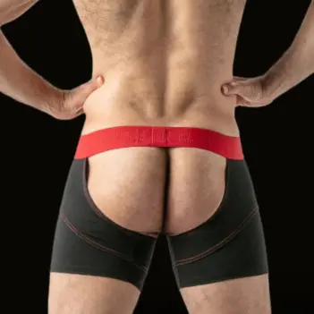 Locker Gear Open Access Chap Shorts, Cockring-Schlaufe | Dark-Ink