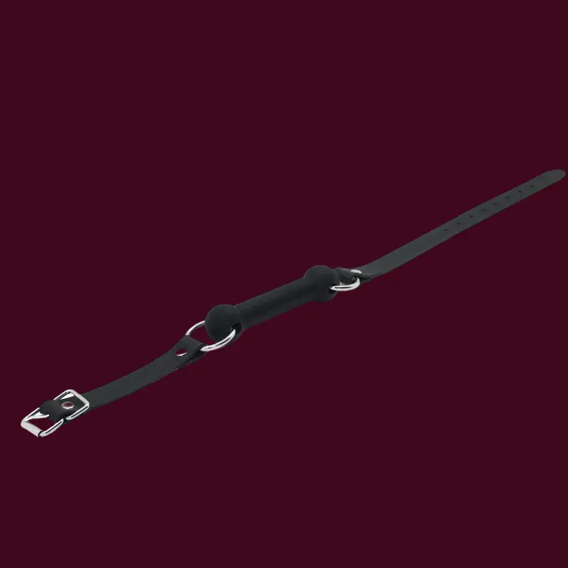 Mordaza bit gag DARKLINE silicona, barra recta | Dark-Ink