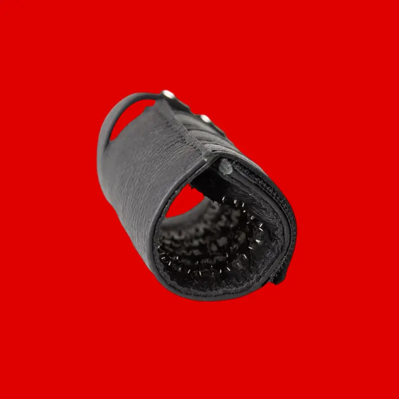 Funda para pene cuero DARKLINE, pinchos internos, velcro | Dark-Ink