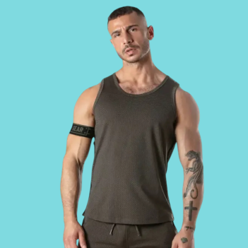 Sport mesh stripe tanktop