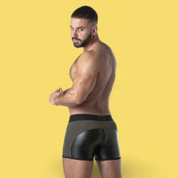 Trunk fetish Locker Gear Punch Hole, poche amovible et zip | Dark-Ink