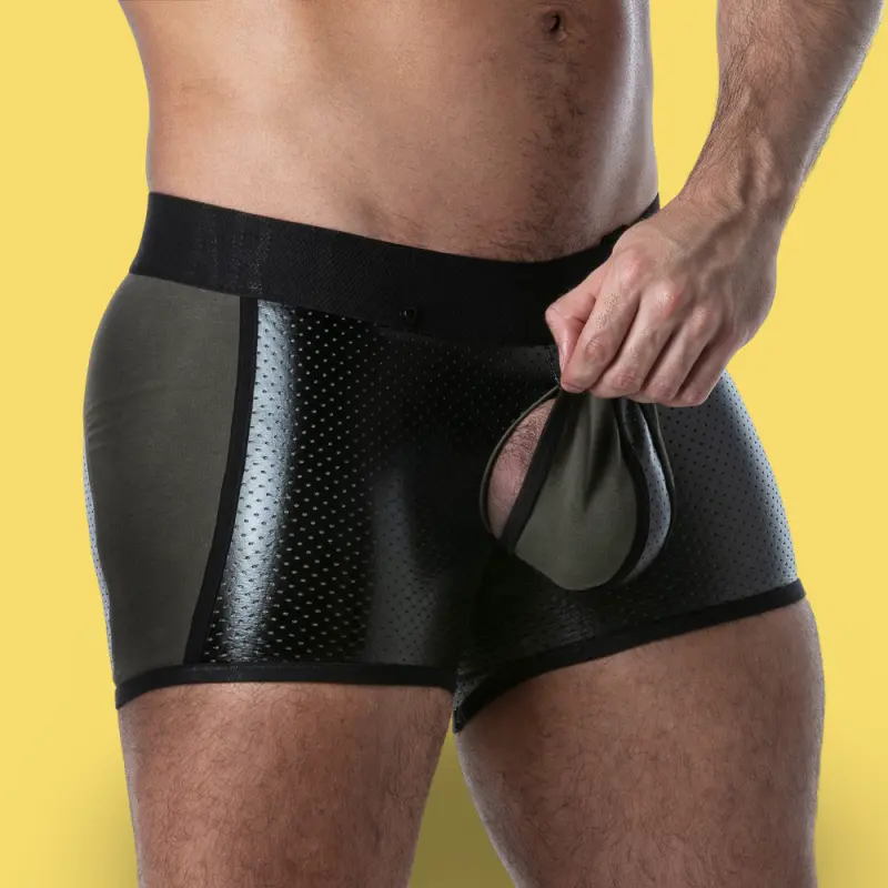 Trunk fetish Locker Gear Punch Hole, poche amovible et zip | Dark-Ink