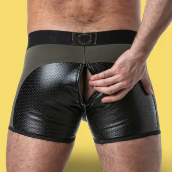 Trunk fetish Locker Gear Punch Hole, poche amovible et zip | Dark-Ink