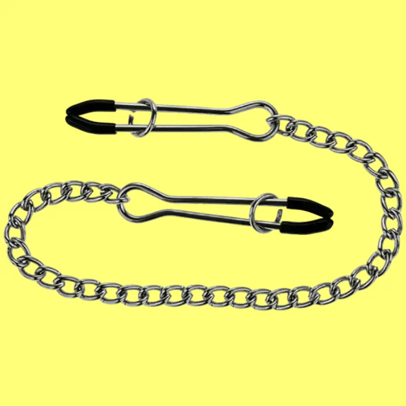 DARKLINE Tweezer Nipple Clamps, Sliding Ring Adjustment | Dark-Ink