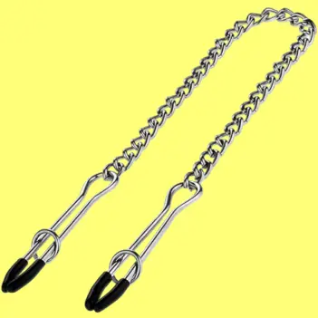DARKLINE Tweezer Nipple Clamps, Sliding Ring Adjustment | Dark-Ink