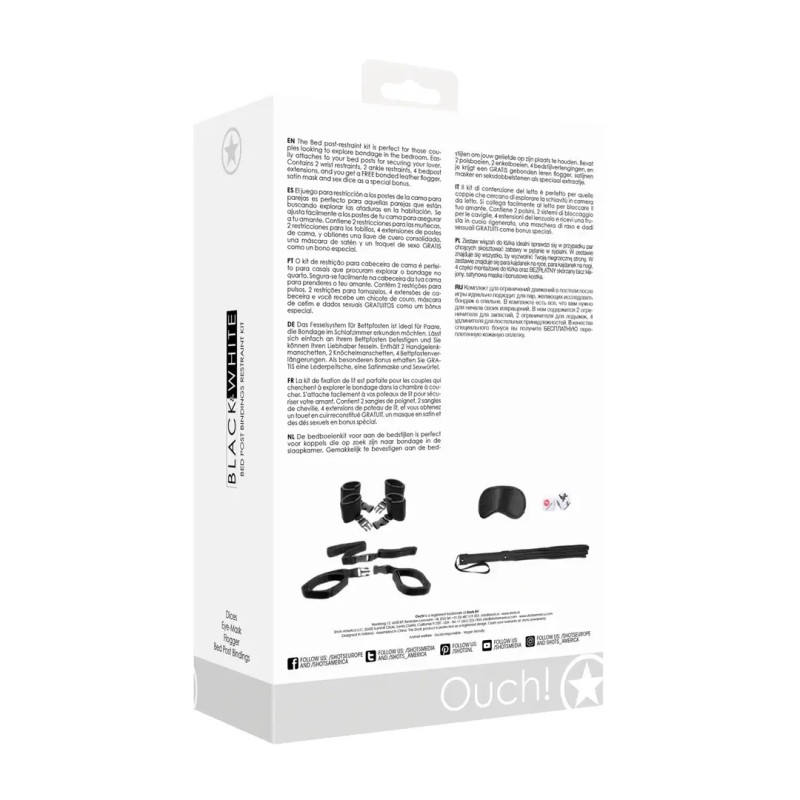 Bed post bindings restraint kit