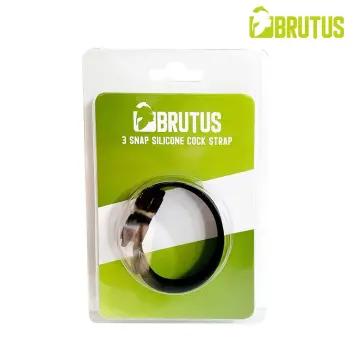 BRUTUS 3 Snap Adjustable Silicone Cock Ring, 3 sizes in 1 | Dark-Ink