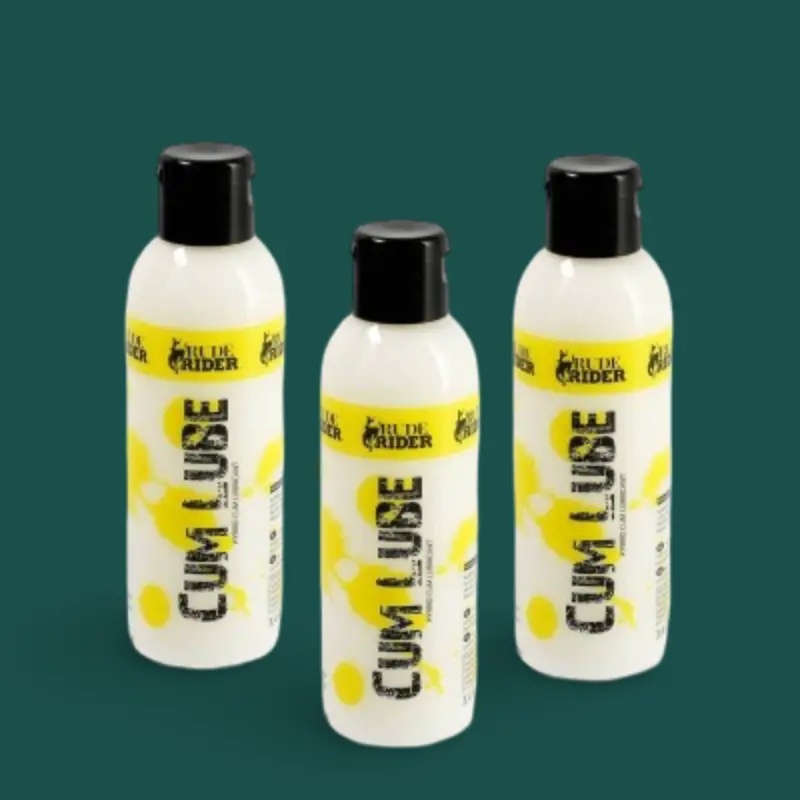 Lubrifiant cum lube hybride Rude Rider, texture réaliste | Dark-Ink