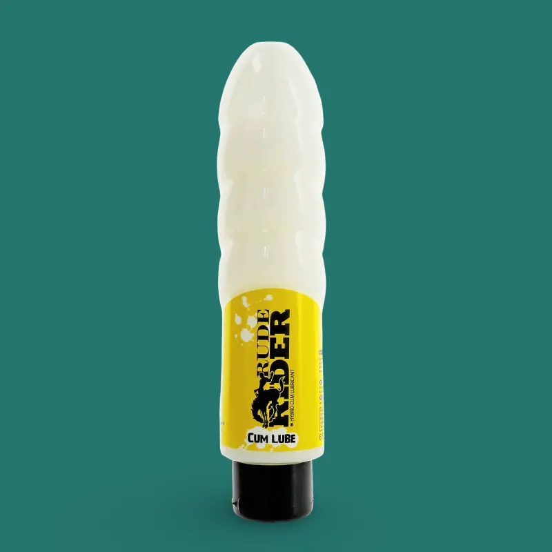 Lubrifiant cum lube hybride Rude Rider, texture réaliste | Dark-Ink