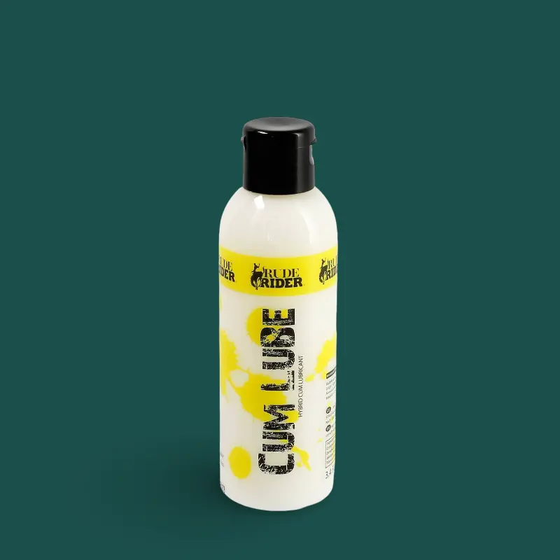Lubrifiant cum lube hybride Rude Rider, texture réaliste | Dark-Ink