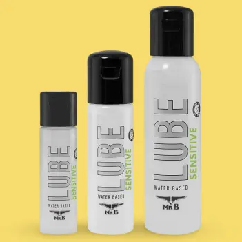 Mister B LUBE Sensitive Gleitgel, Aloe Vera und Vitamin E | Dark-Ink